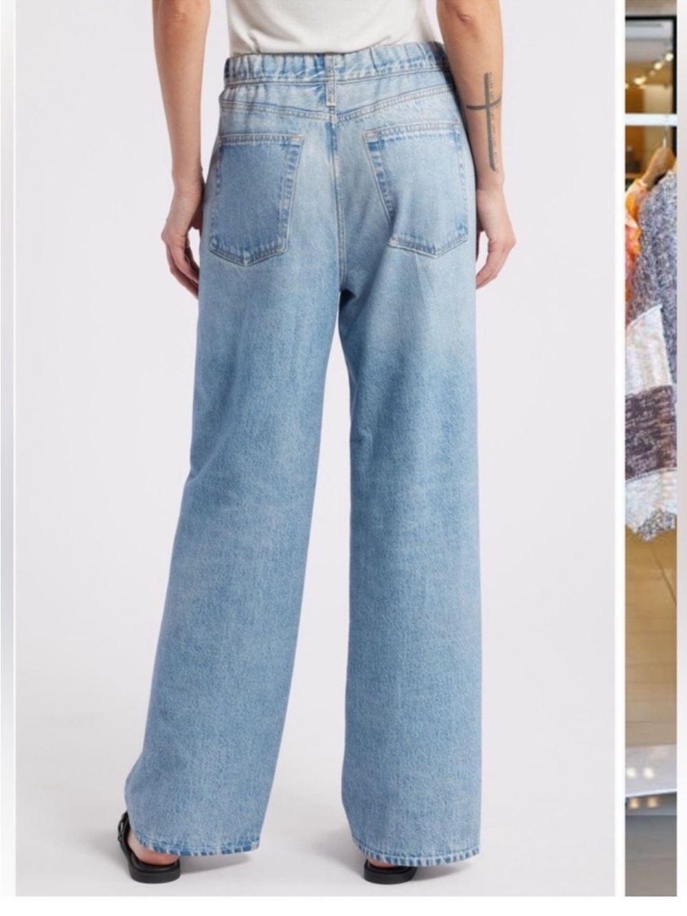 Rag & Bone Miramar Wide Leg Cotton Terry Sweatpant Jeans - Picture 3 of 9